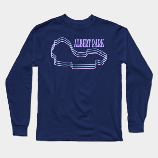 Albert Park Track Outline | Neon Tracks | F1 Long Sleeve T-Shirt